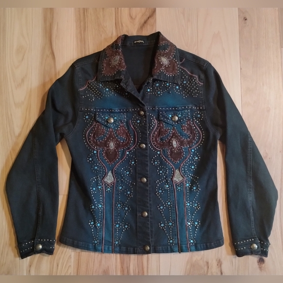 BrazilRoxx glamorous embroidered and beaded denim suit - Picture 4 of 17